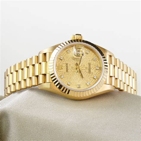 ladies gold rolex 14mm|Rolex lady datejust gold.